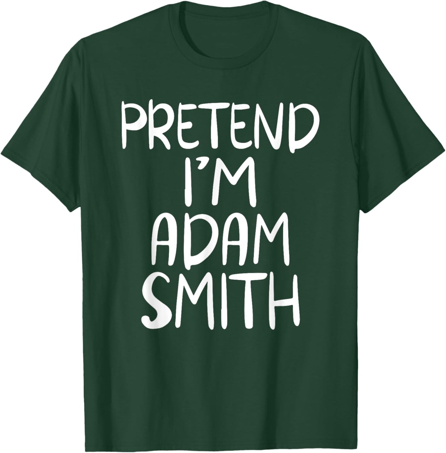 Pretend I'm Adam Smith Family Group Lazy Easy Halloween T-Shirt - T-Shirt | Forest