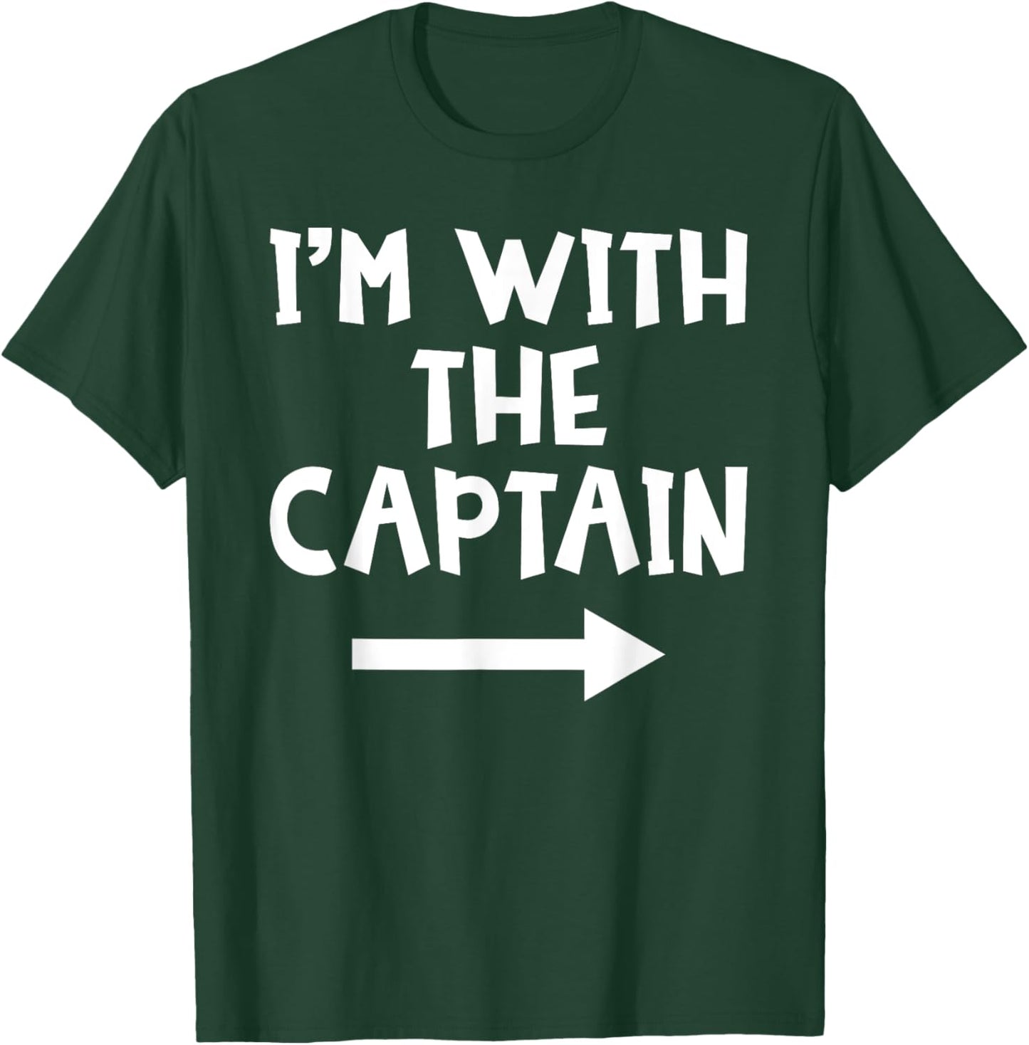 I'm With The Captain Funny Matching Couple Halloween Costume T-Shirt - T-Shirt | Forest
