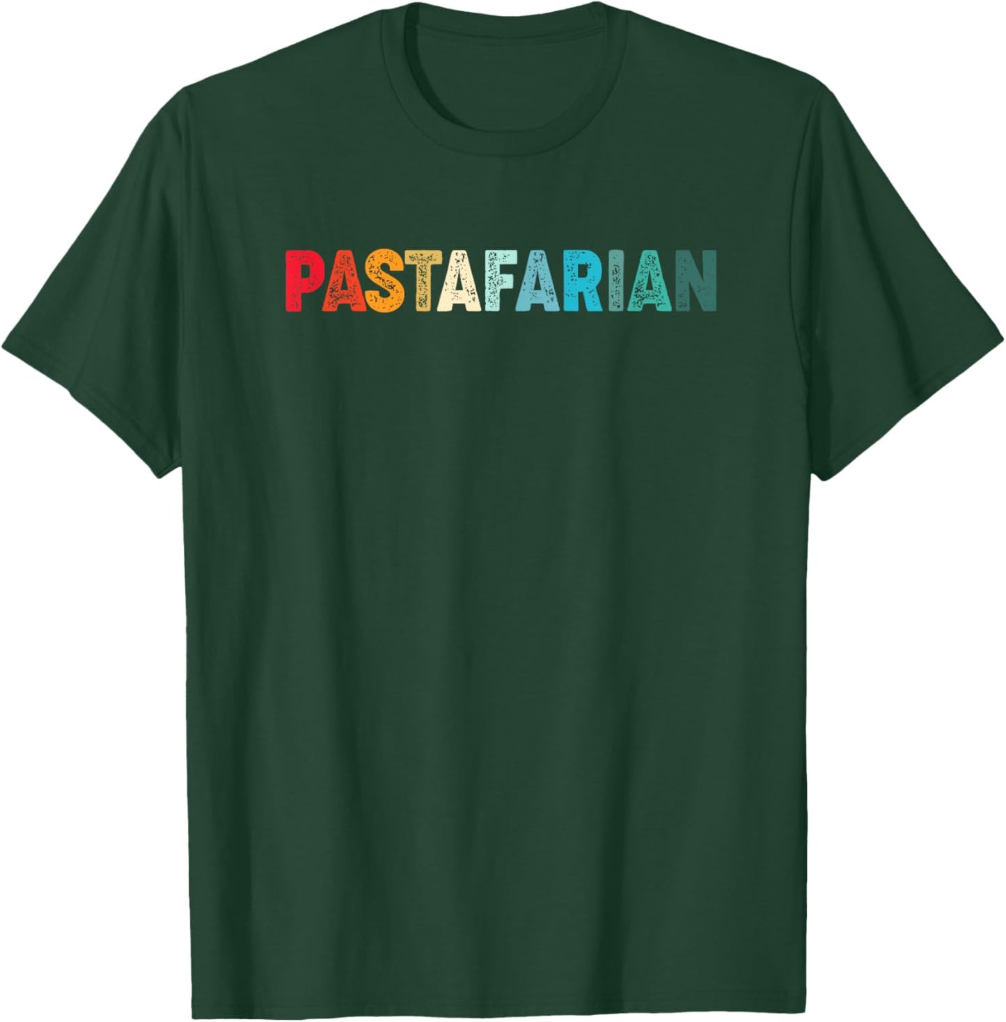 Retro Flying Spaghetti Monster Pastafarian T-Shirt - T-Shirt | Forest