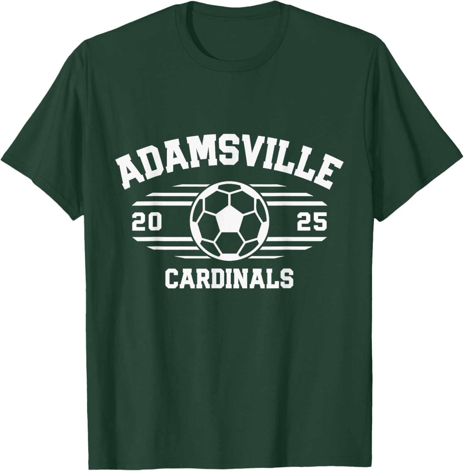 Adamsville Cardinals Soccer Ball 2025 T-Shirt - T-Shirt | Forest