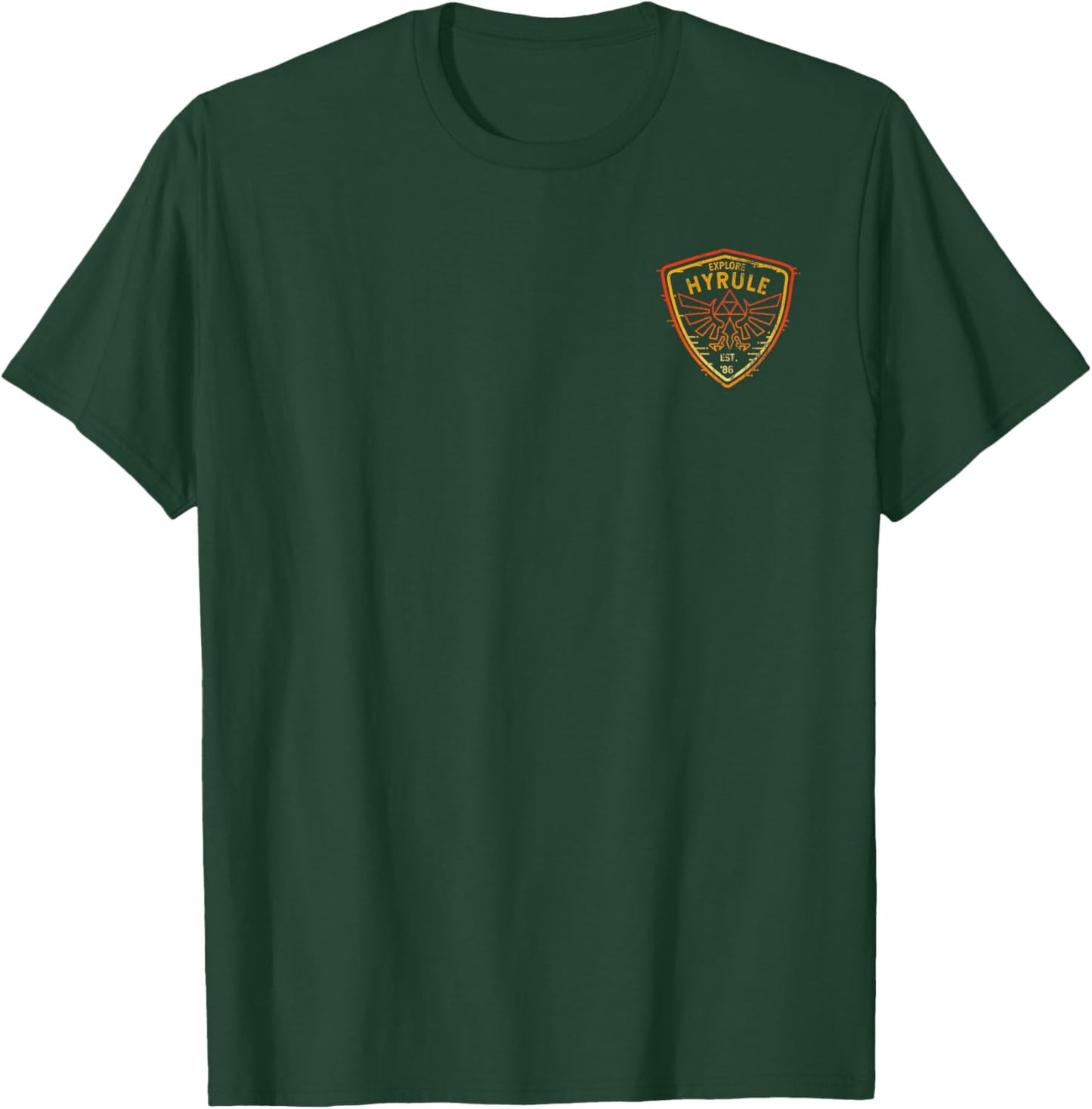 The Legend of Zelda Explore Hyrule Est. '86 Front & Back T-Shirt - T-Shirt | Forest