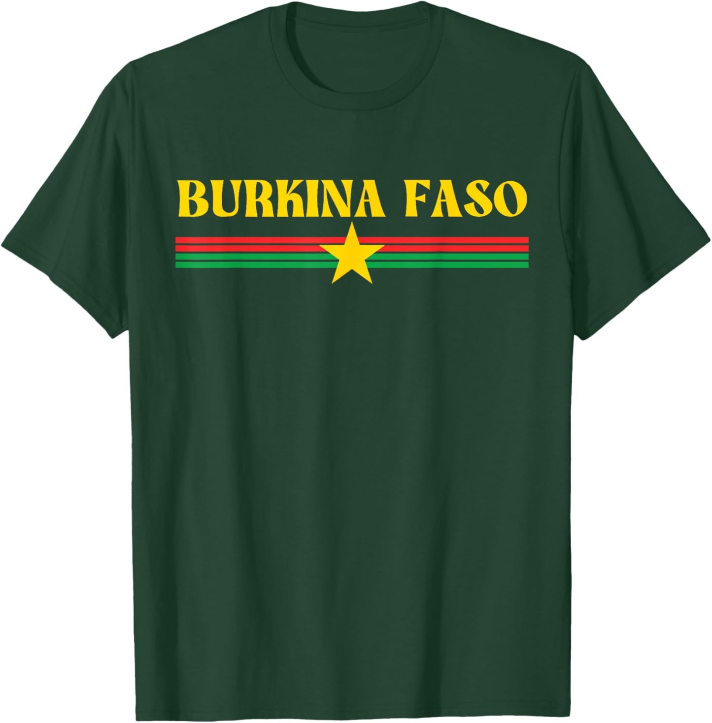 Burkina Faso Flag Emblem, Burkinese Flag, Burkina Faso T-Shirt - T-Shirt | Forest