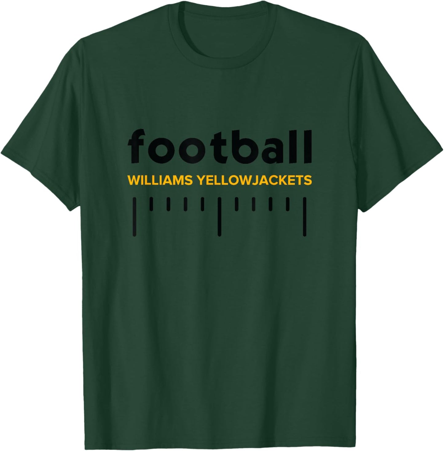 Williams Yellowjackets Football Lines HS T-Shirt - T-Shirt | Forest