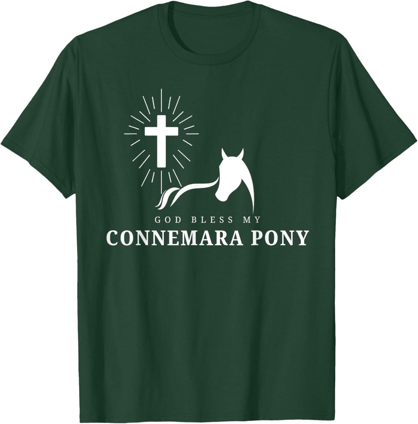 God Bless My Connemara Pony WHITE for Horse Lovers T-Shirt - T-Shirt | Forest