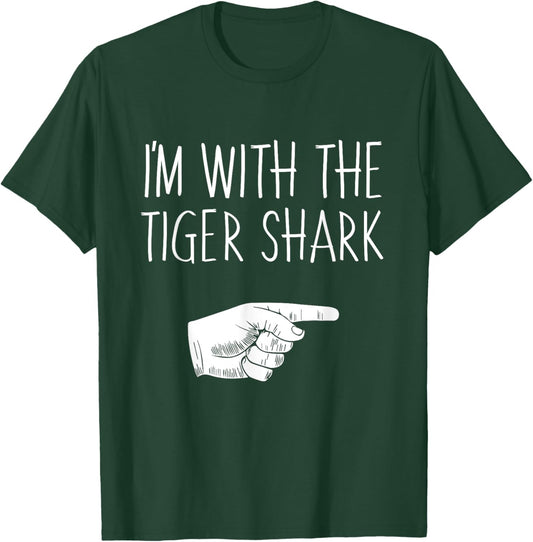 I'm With The Tiger Shark Halloween Costume Party Matching T-Shirt - T-Shirt | Forest