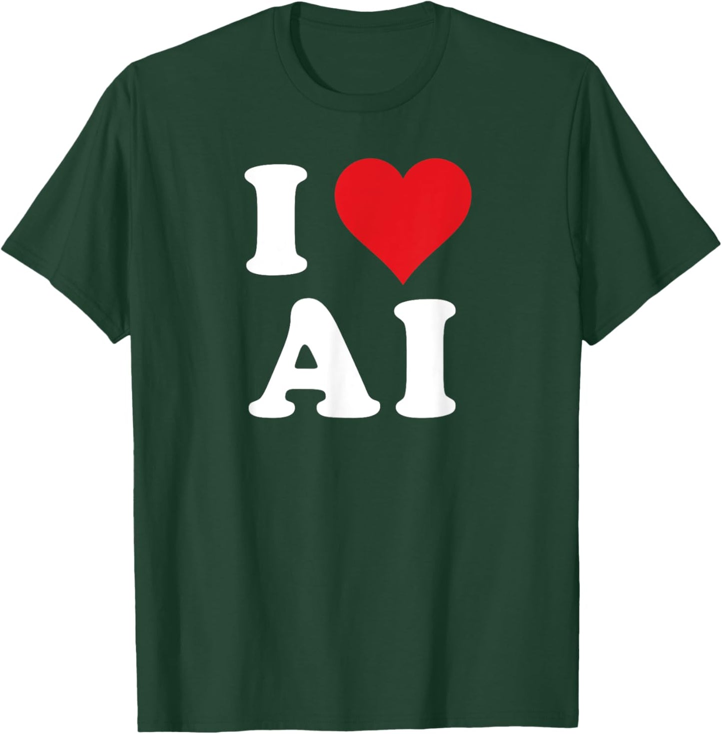 I Heart AI Initials I Love A.I. First And Last Name A I T-Shirt - T-Shirt | Forest