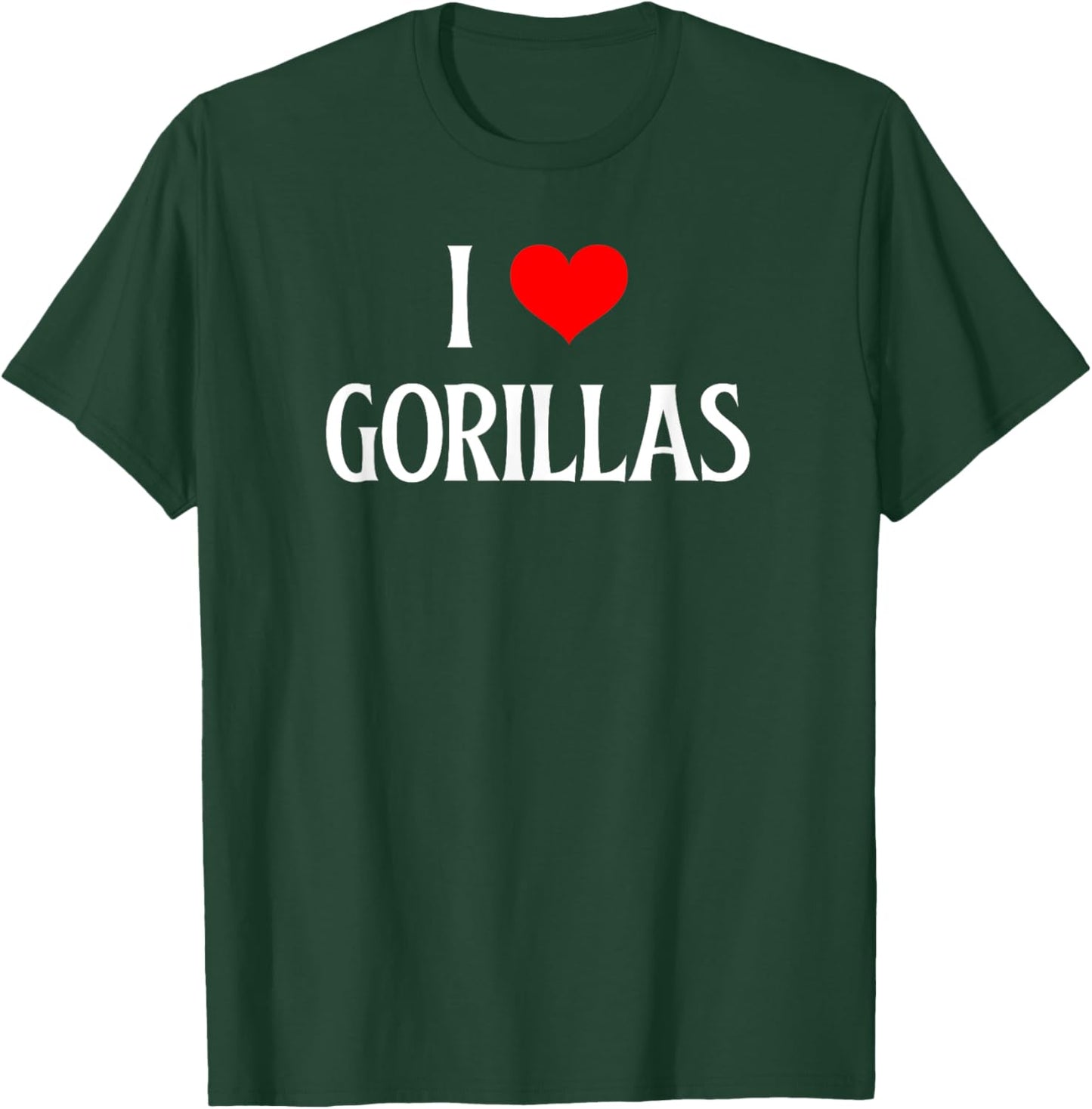 I Love Gorillas I Heart Gorillas Ape lover Simian Primate T-Shirt - T-Shirt | Forest