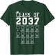 Grow With Me Class Of 2037 Handprint Kindergarten Graduation T-Shirt - T-Shirt | Forest