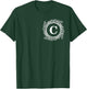 Personalized Monogram Letter C Initial Cute Floral Wreath T-Shirt - T-Shirt | Forest
