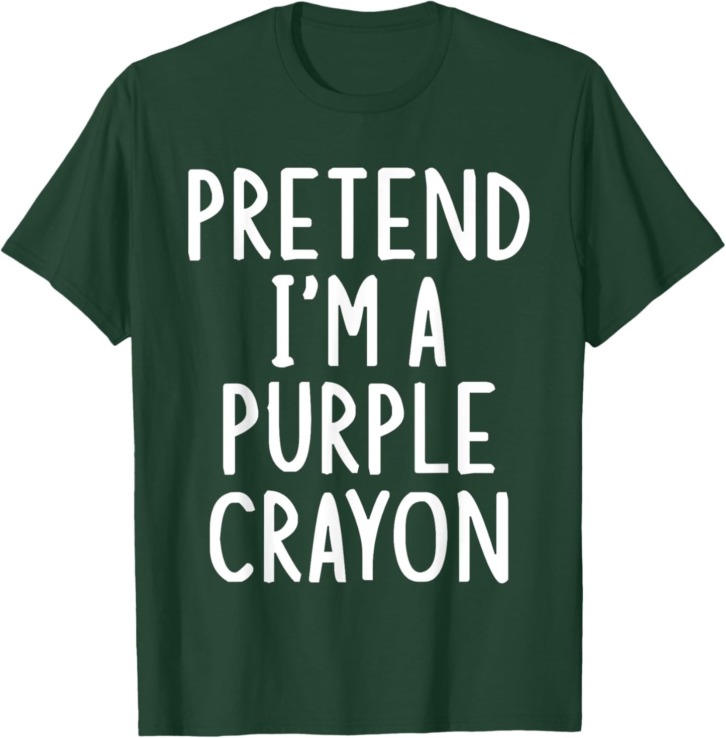 Pretend I'm A Purple Crayon Easy Halloween Matching Costume T-Shirt - T-Shirt | Forest