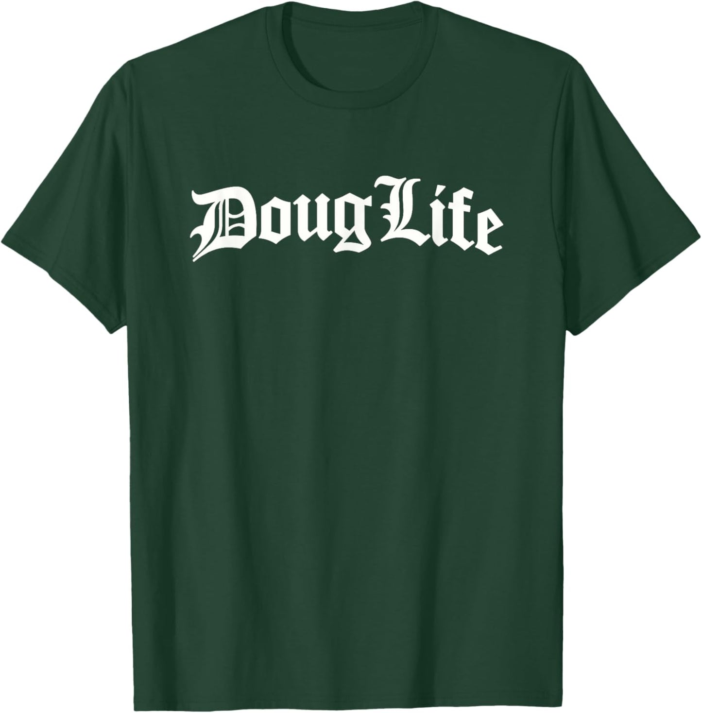 Living The Doug Life by Trudenz , Black, Small, Short Sleeve, Modern Casual, , XS/US Small, Regular Fit, Doug Humorous Named T-Shirt - T-Shirt | Forest