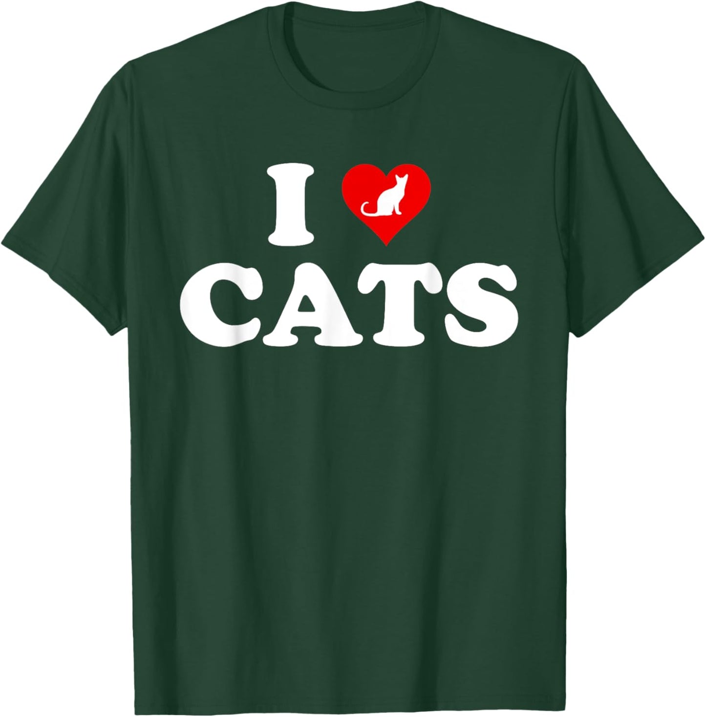 I Love Heart Cats T-Shirt - T-Shirt | Forest