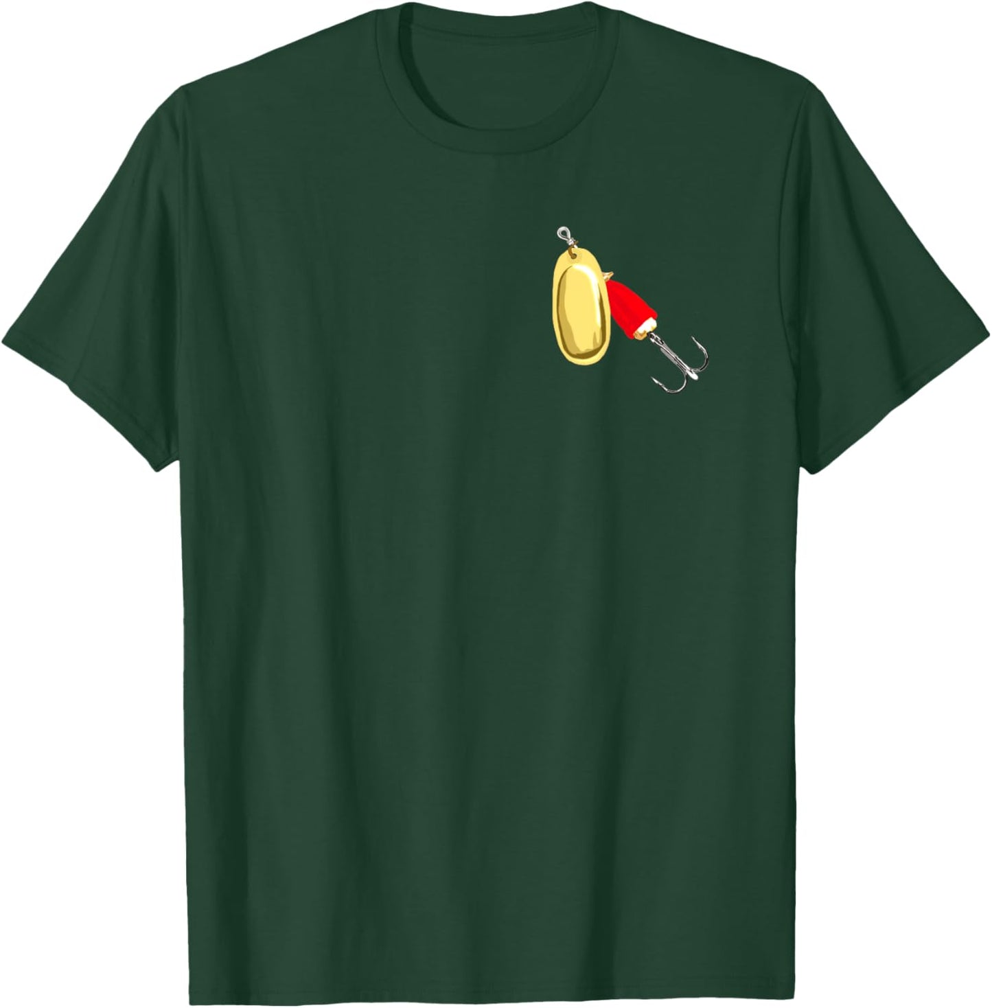 Spinning Fishing Lure Angler Vintage Fisherman T-Shirt - T-Shirt | Forest