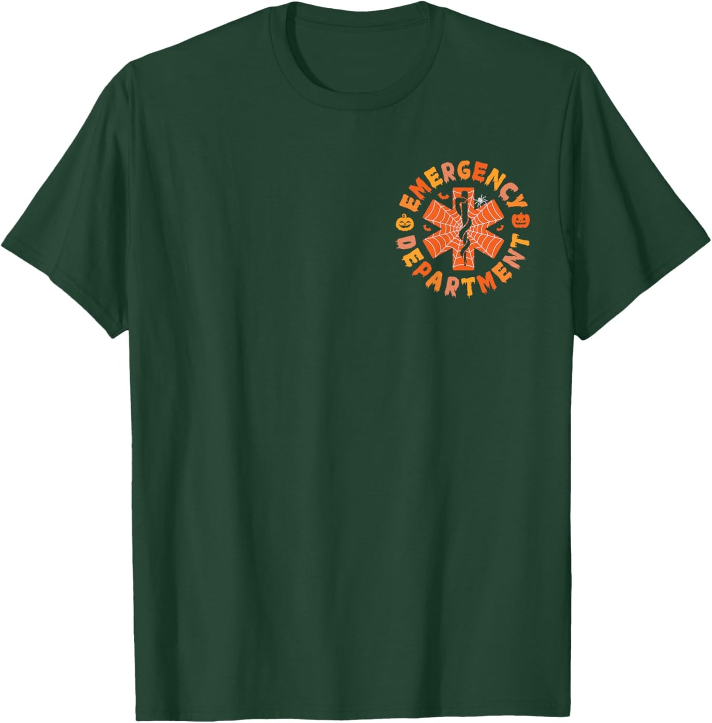 Emergency Department Halloween Emergency Room ER Nurse T-Shirt - T-Shirt | Forest