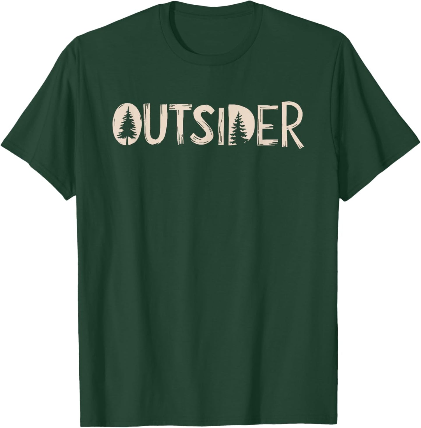 Outsider Mountains Forest Fishing Camping Hiking Wilderness T-Shirt - T-Shirt | Forest