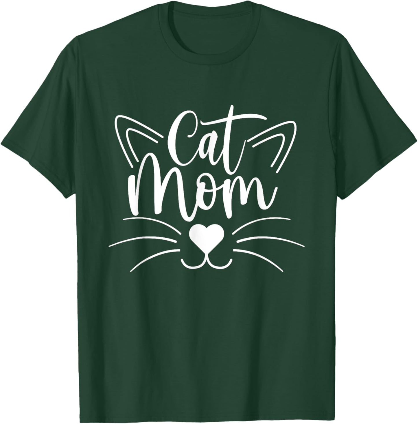 Cat Mom - Cat Lover Kitten Owner Kitty Women Girls Kids T-Shirt - T-Shirt | Forest