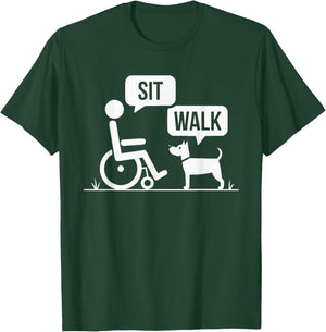 Wheelchair User Paraplegic Disabled Disability Handicap T-Shirt - T-Shirt | Forest