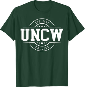 UNCW Arch Vintage Retro College Arch Vintage Classic Design T-Shirt - T-Shirt | Forest