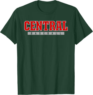 Central High School Baseball T-Shirt - T-Shirt | Forest