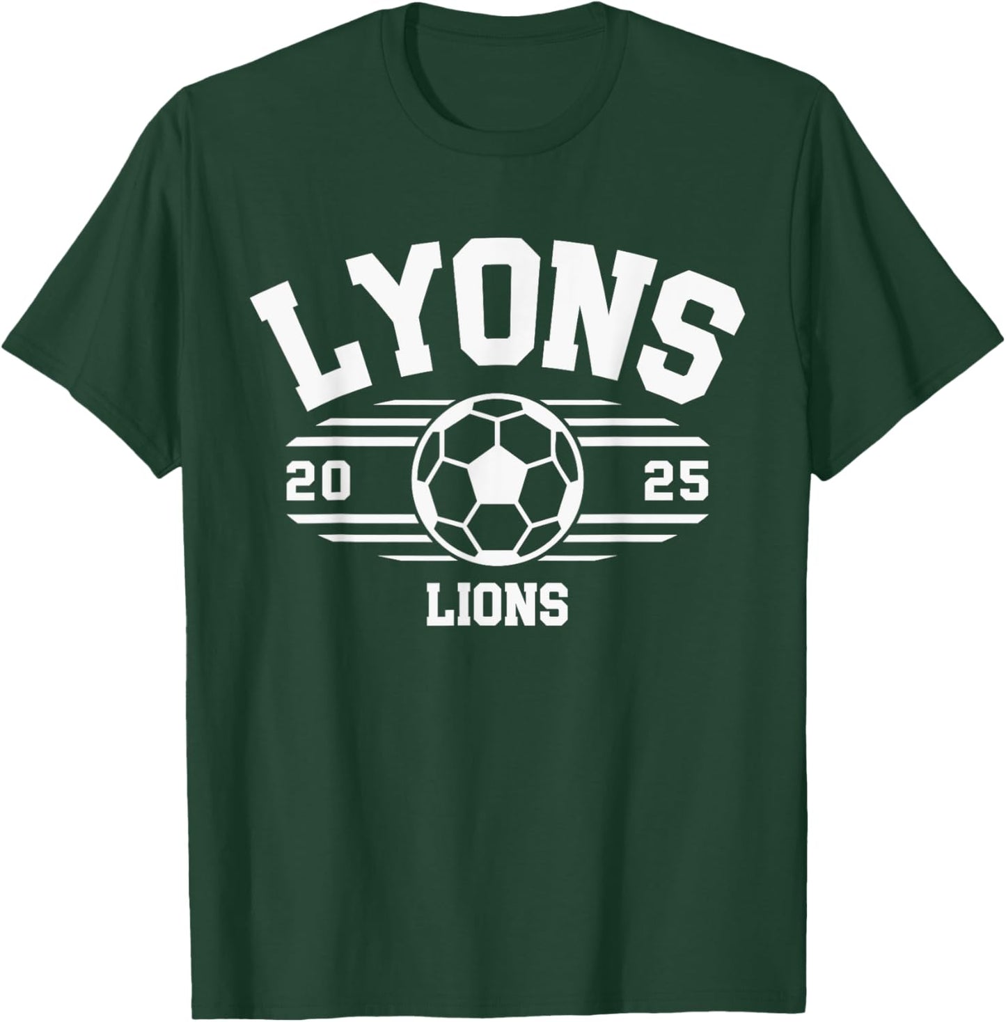 Lyons Lions Soccer Ball 2025 HS T-Shirt - T-Shirt | Forest
