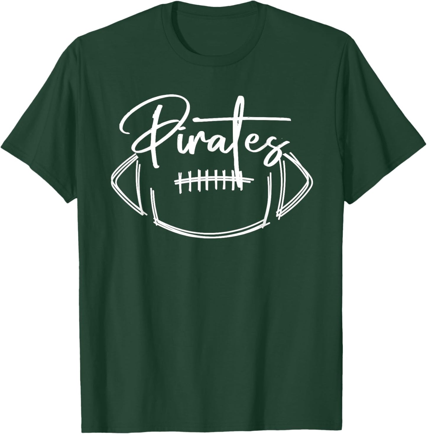 Pirate Pride Football Mom Pirates School Spirit Sports T-Shirt - T-Shirt | Forest