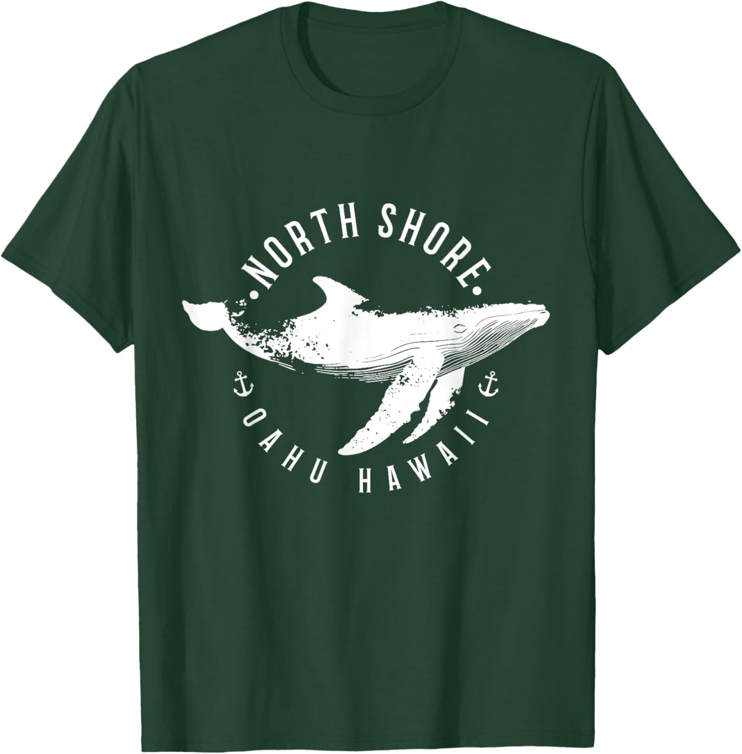 North Shore Uaho Hawaii Surfer Souvenir Whale Ocean Nautical T-Shirt - T-Shirt | Forest
