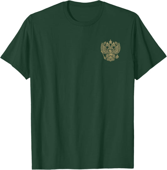 Russia Double-headed Eagle Russian Arms Emblem Symbol T-Shirt - T-Shirt | Forest