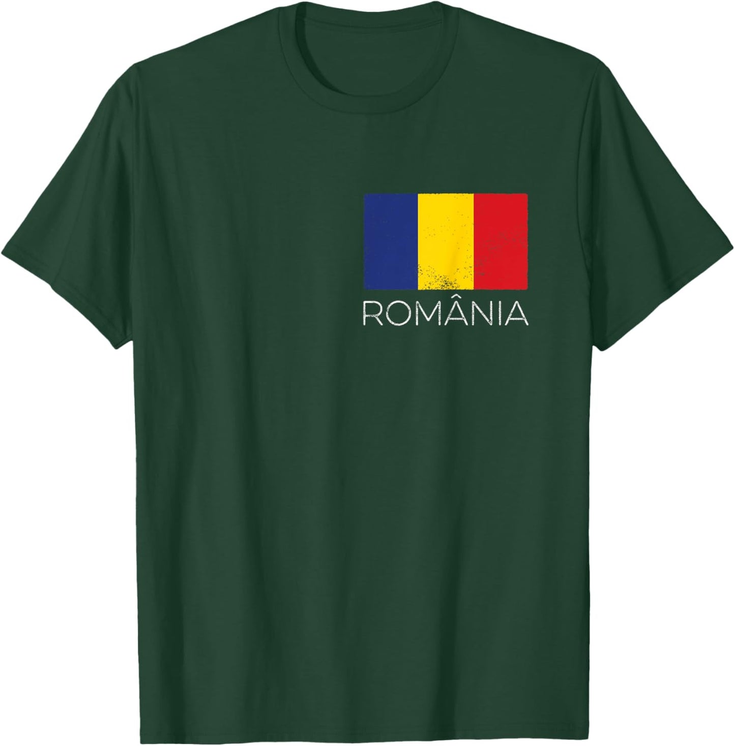 Romania România Romanian Flag Vintage Romania Mini Flag T-Shirt - T-Shirt | Forest