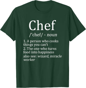 Funny Chef Definition Cooking Kitchen Gift: & T-Shirt - T-Shirt | Forest