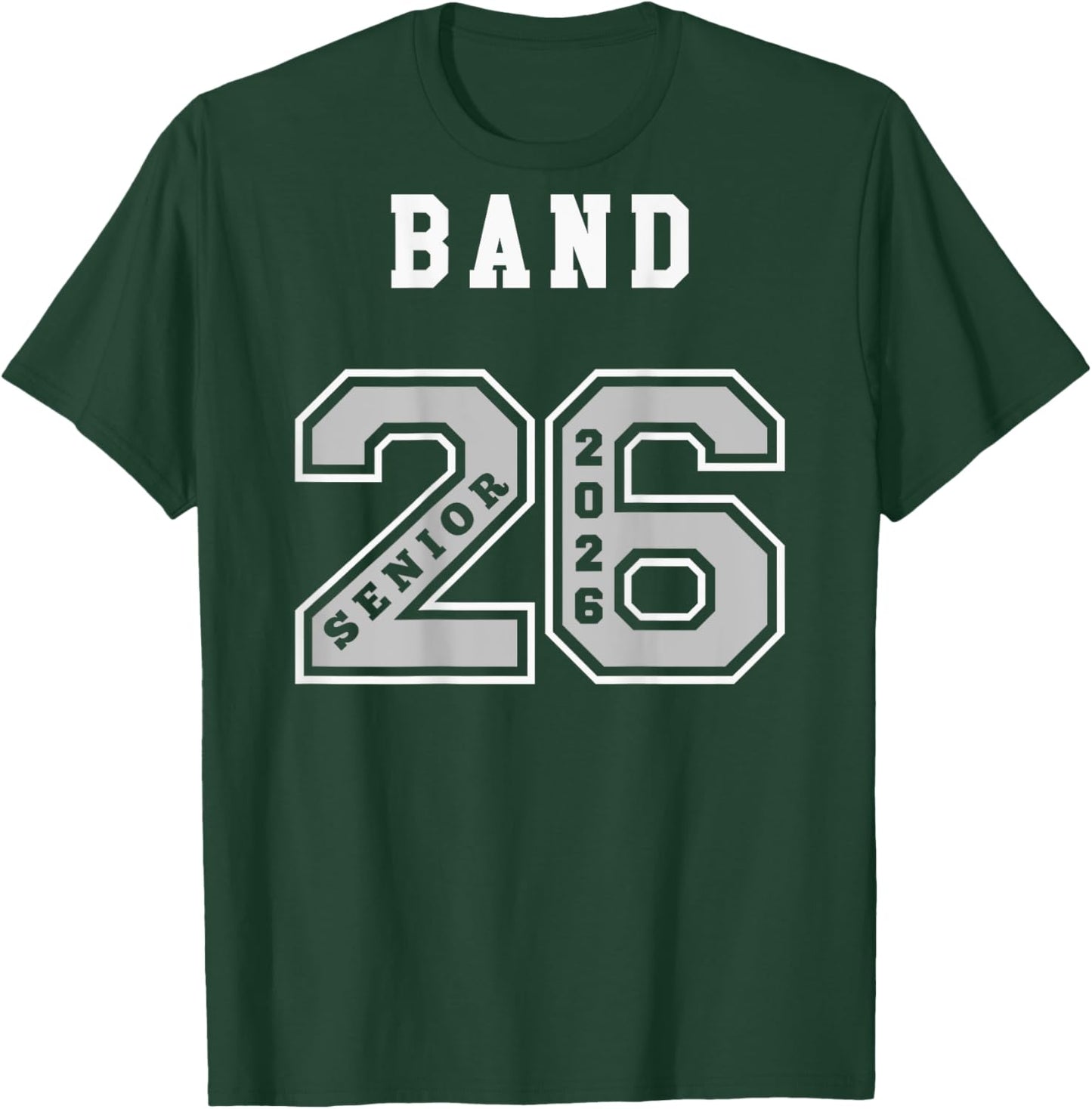 Band Senior 2026 - (on Back) Band Senior Night 2026 T-Shirt - T-Shirt | Forest