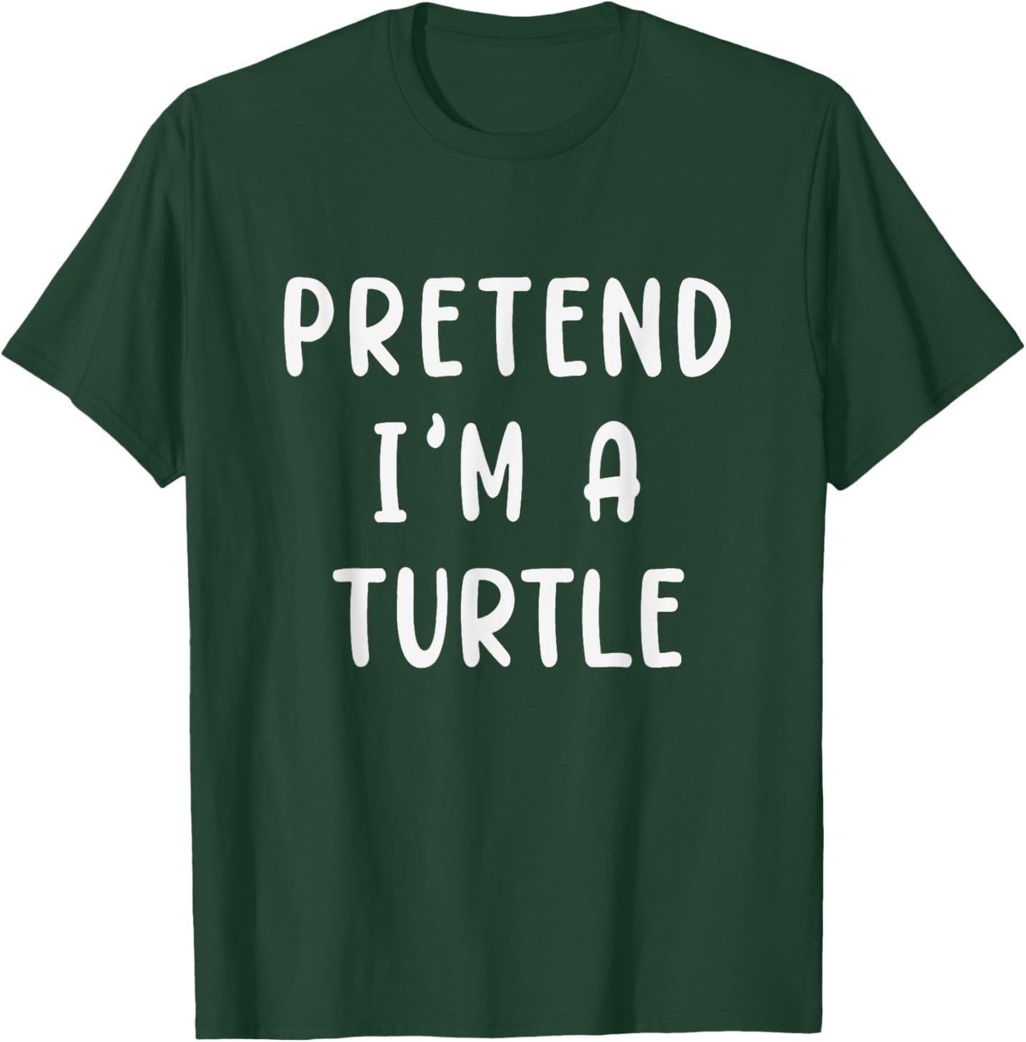 PRETEND I'M A TURTLE Funny Lazy Halloween Party Costume T-Shirt - T-Shirt | Forest