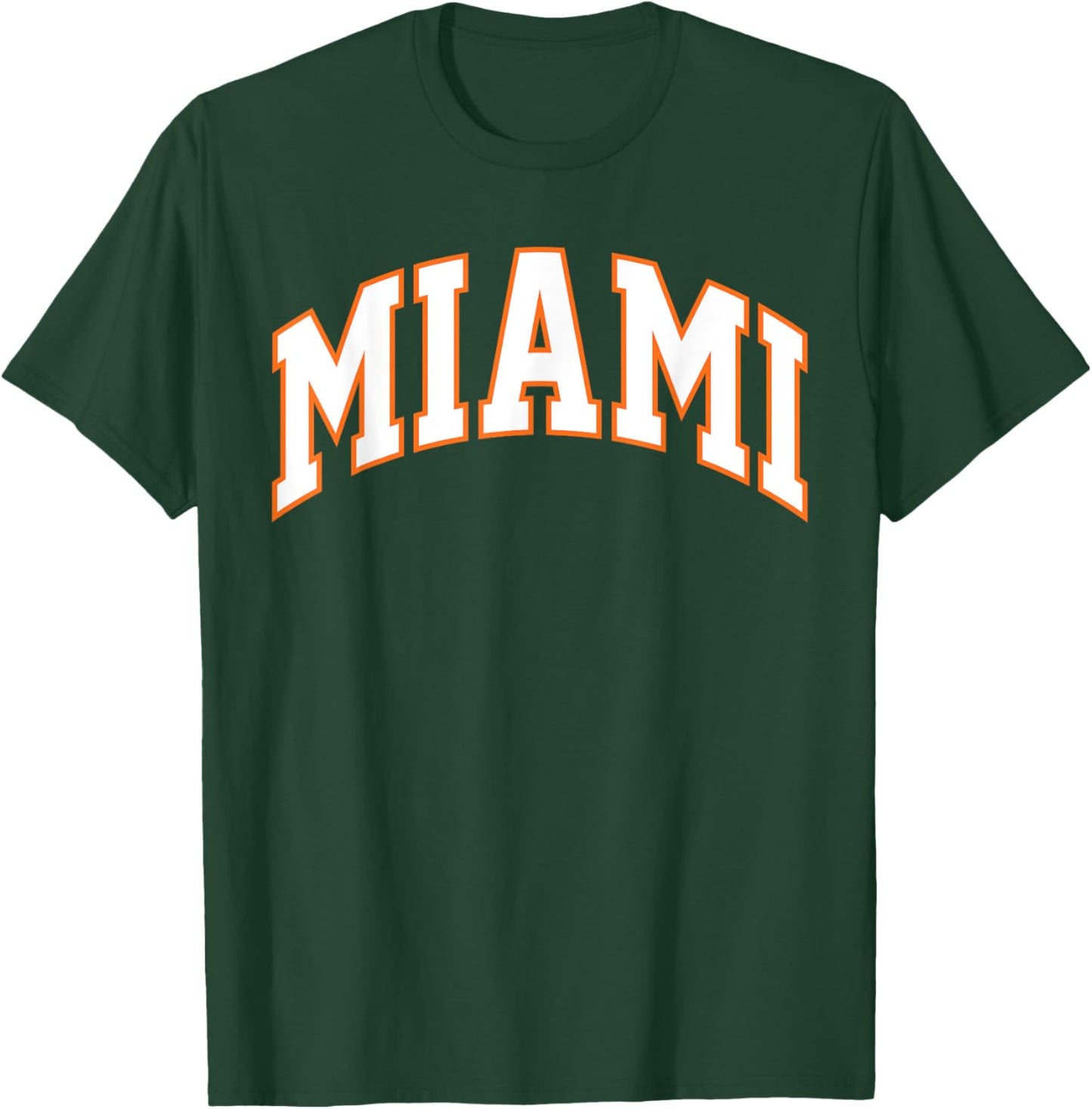 Retro Miami Men Miami Women Vintage Classic Orange Green FL T-Shirt - T-Shirt | Forest