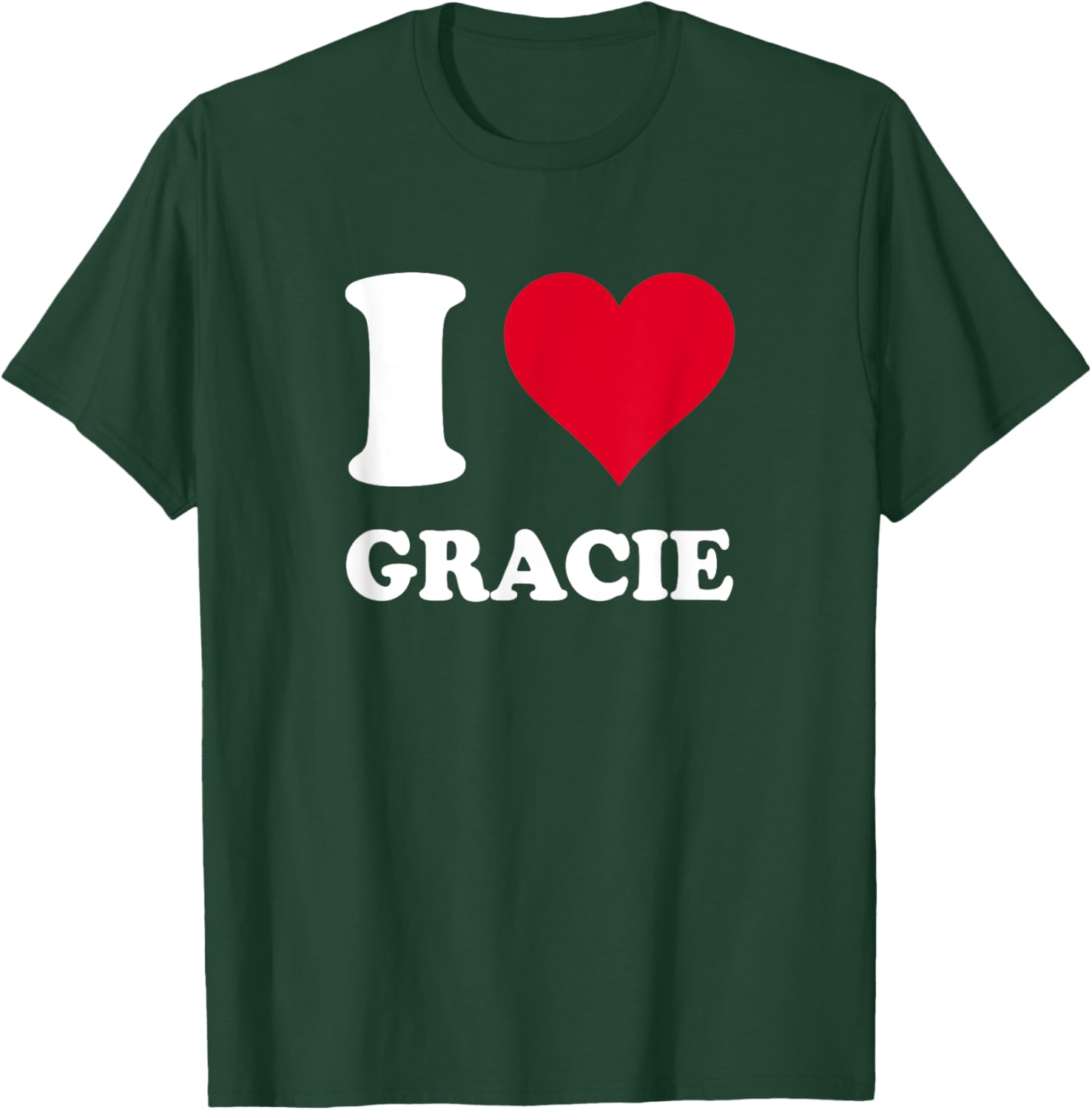 Red Heart I Love Gracie T-Shirt - T-Shirt | Forest