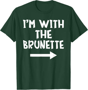I'm With The Brunette Matching Couple Halloween Costume T-Shirt - T-Shirt | Forest