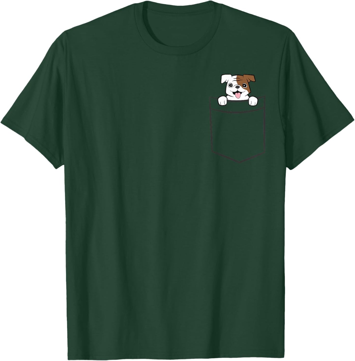 English Bulldog In The Pocket Cute English Bulldog T-Shirt - T-Shirt | Forest