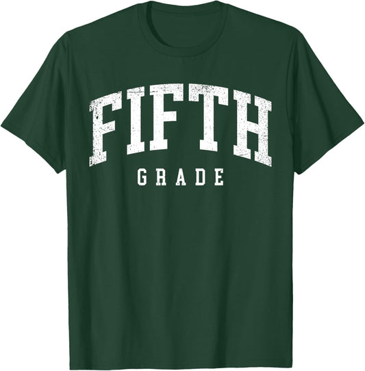 Fifth Grade Squad 5th Grade Team Retro First Day of School T-Shirt - T-Shirt | Forest
