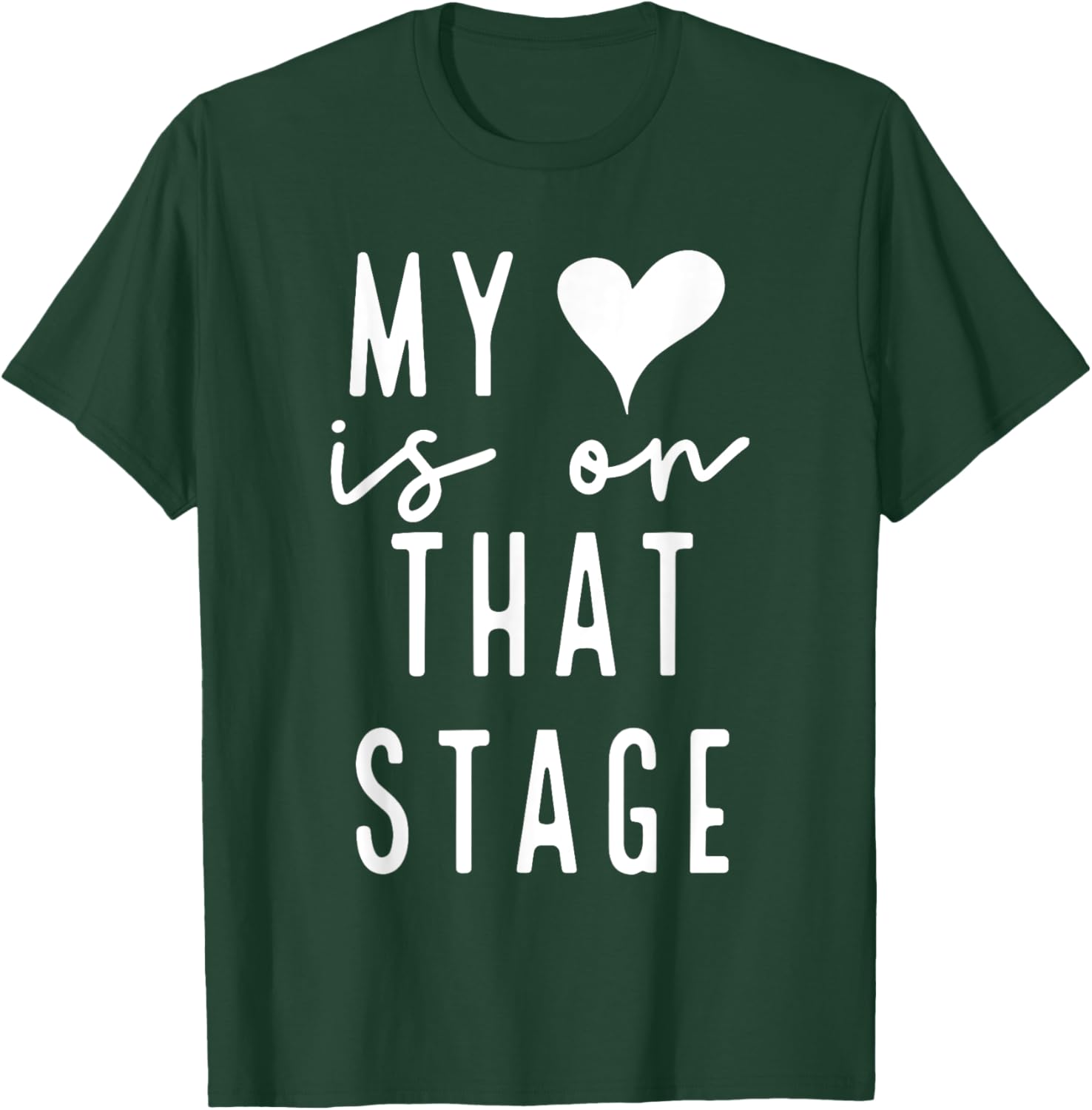 Dance Mom Retro My Heart Is On That Stage Dance Recital T-Shirt - T-Shirt | Forest
