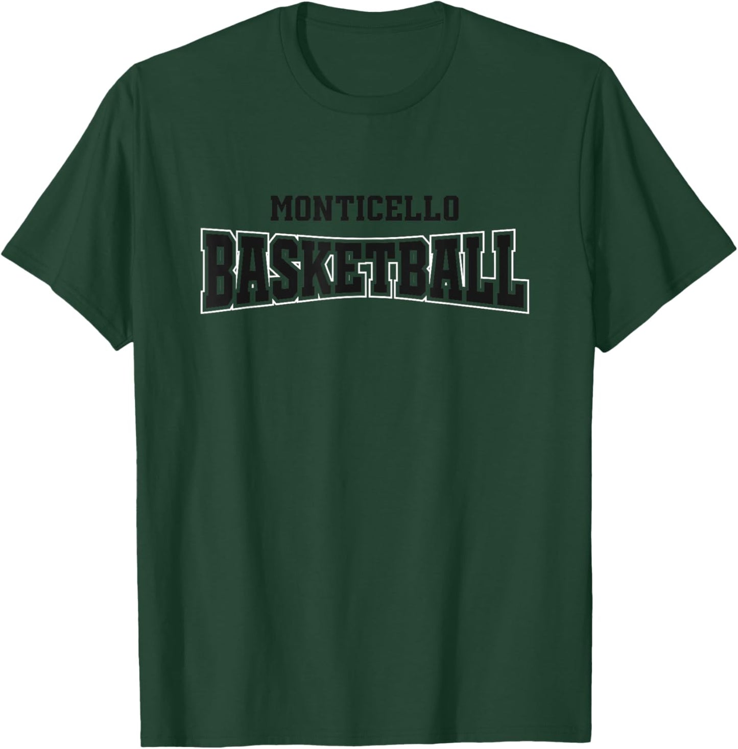 Monticello High School Basketball Warp HS T-Shirt - T-Shirt | Forest