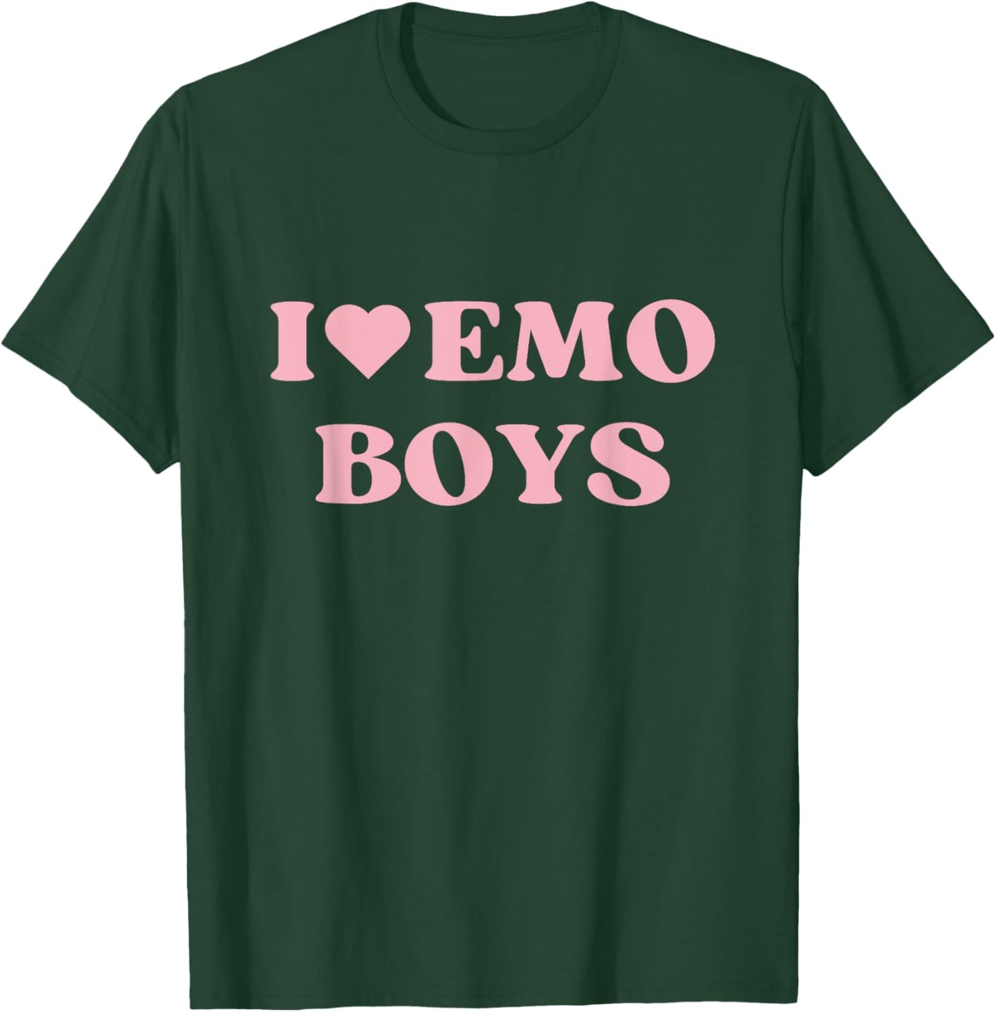I Love Emo Boys I Heart Emo Boys Cute Design T-Shirt - T-Shirt | Forest