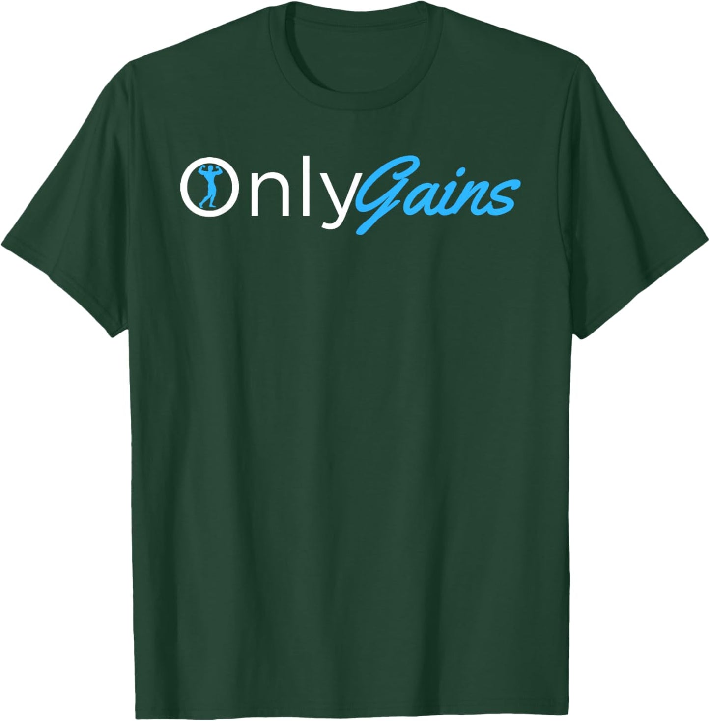 Only Gains - OnlyGains Funny Men's Fitness Bodybuilding T-Shirt - T-Shirt | Forest