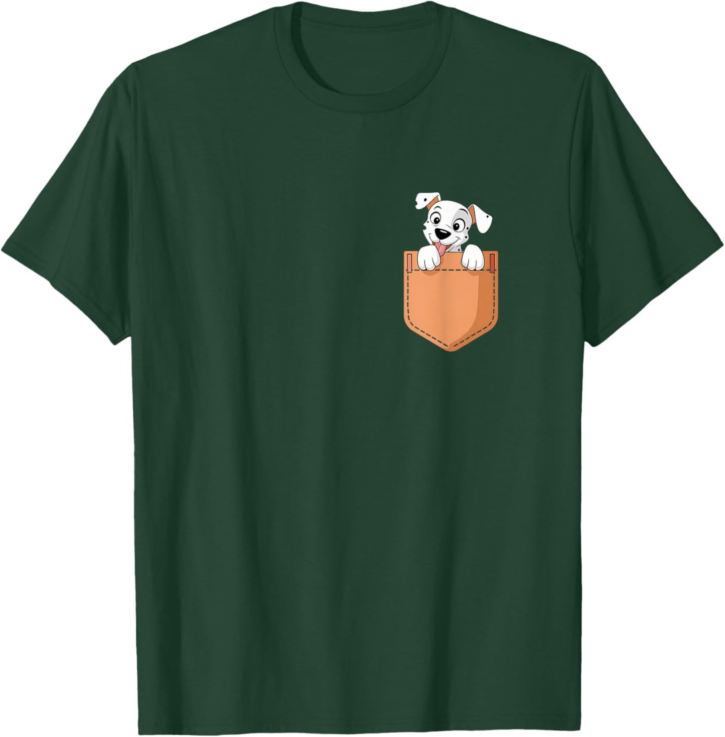 Dalmatians In Pocket Dog Owner Cute Puppy Lover T-Shirt - T-Shirt | Forest