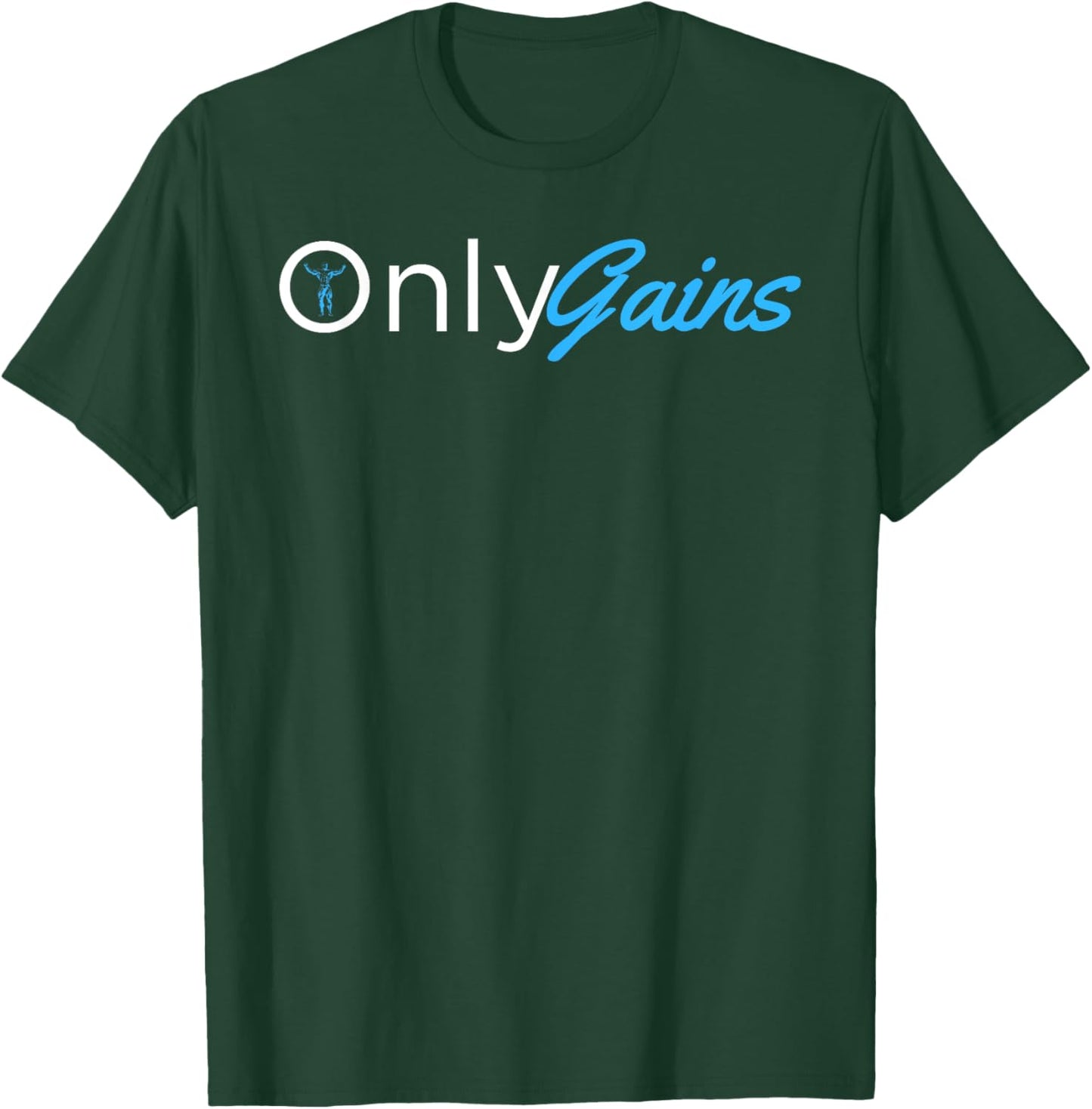 Only Gains - OnlyGains Funny Men's Fitness Bodybuilding T-Shirt - T-Shirt | Forest