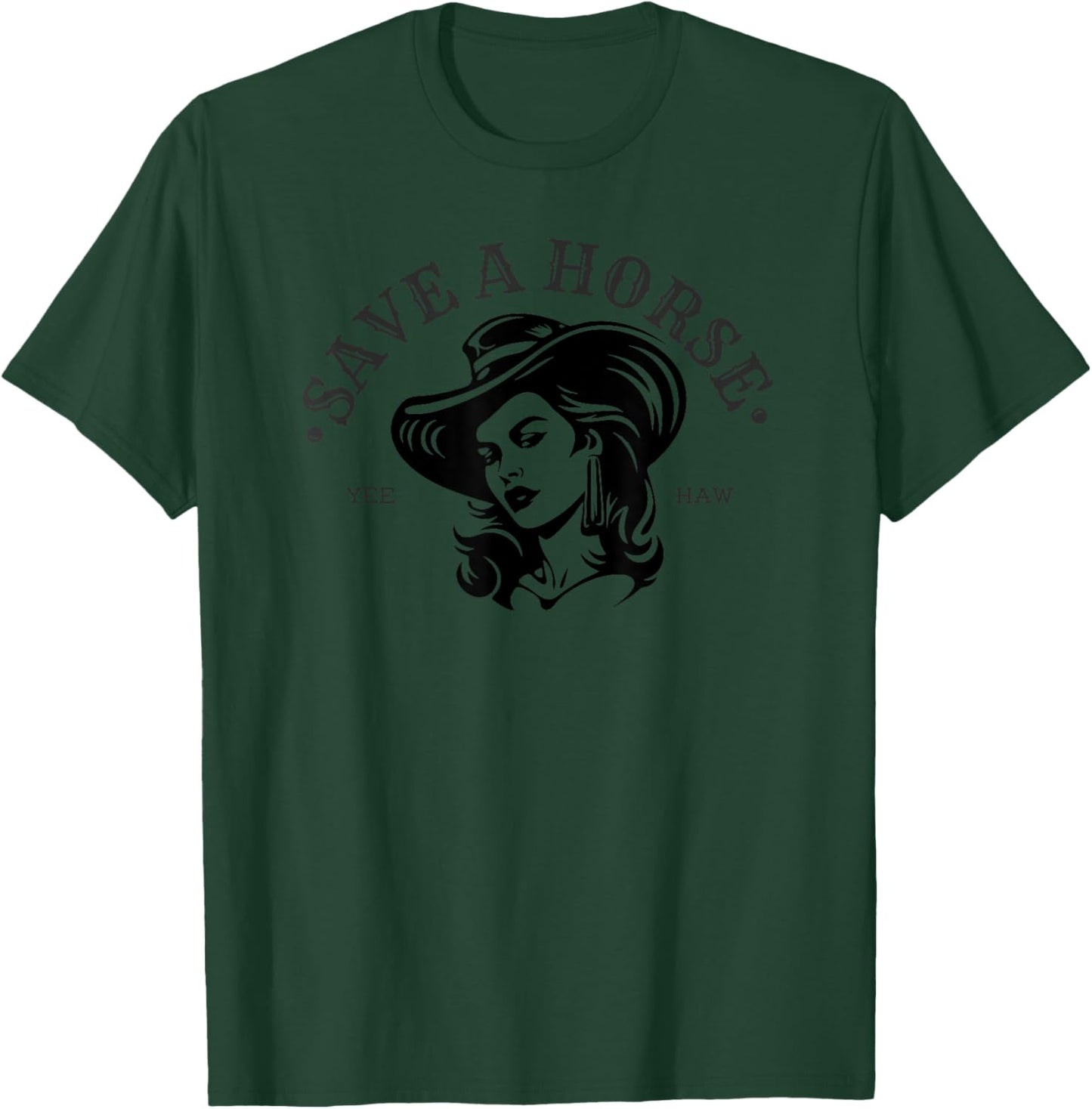 Cute Cowgirl Save A Horse Cool Country Horse T-Shirt - T-Shirt | Forest