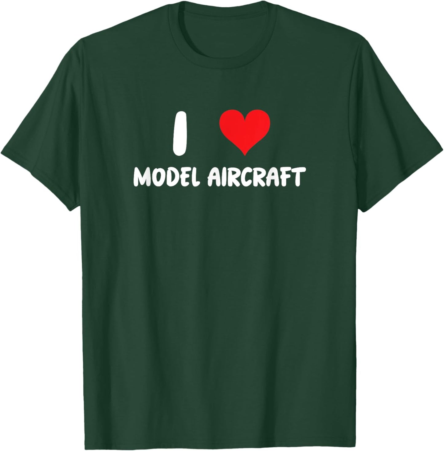 I Love Model Aircraft - Heart - Model Making Maker Planes T-Shirt - T-Shirt | Forest