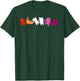 Playful Cats in Lesbian Pride Colors Cute & Fun T-Shirt - T-Shirt | Forest