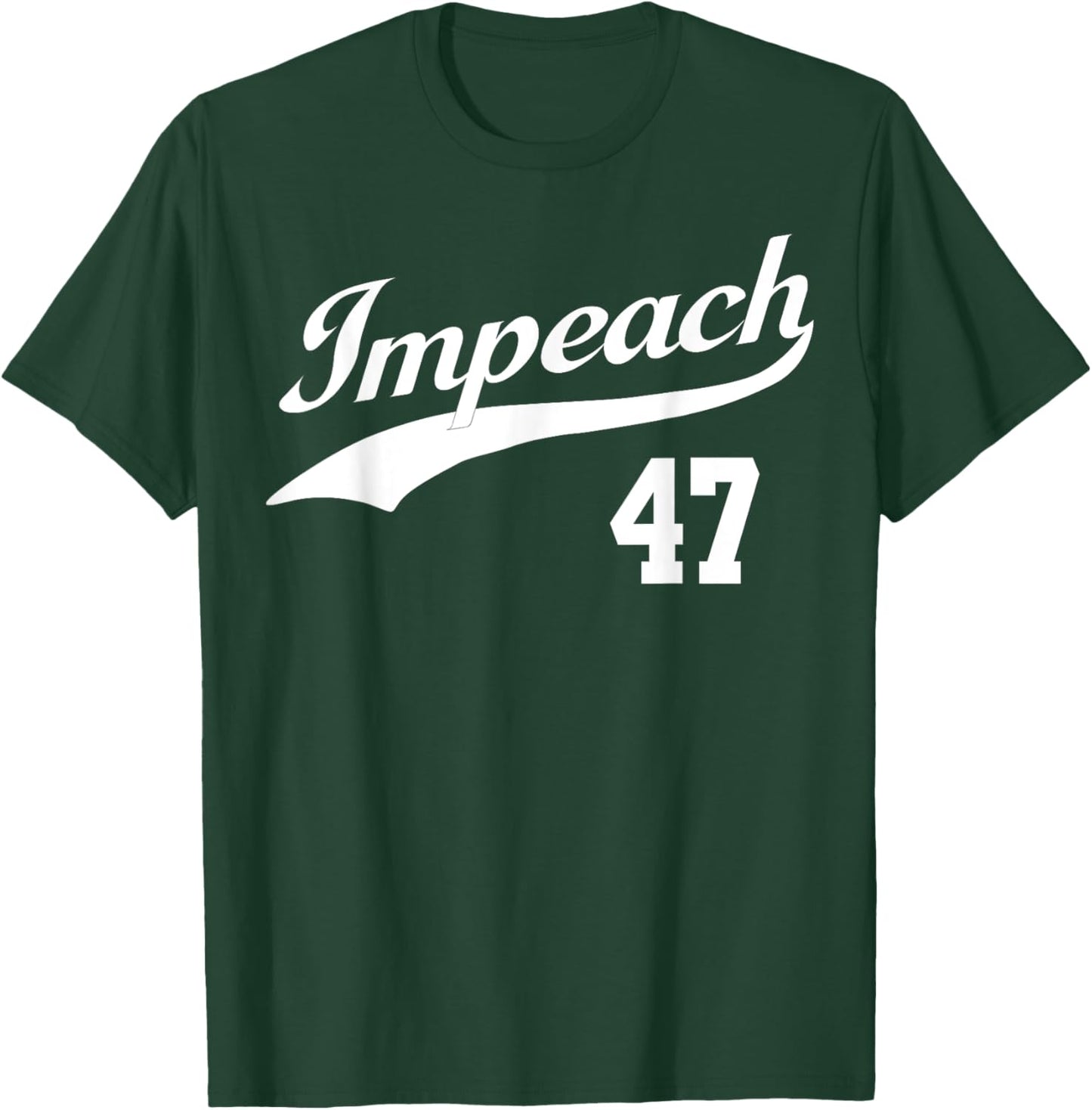Impeach 47 Anti Trump Impeach Trump Resist 8647 86 47 Flag T-Shirt - T-Shirt | Forest