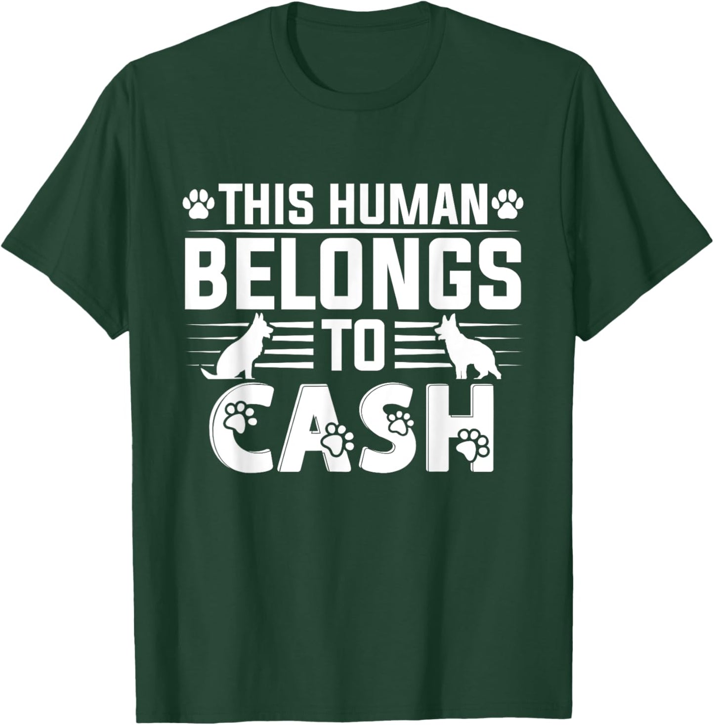 Dog Name Cash Personalized Gift Pet Dog Cash T-Shirt - T-Shirt | Forest
