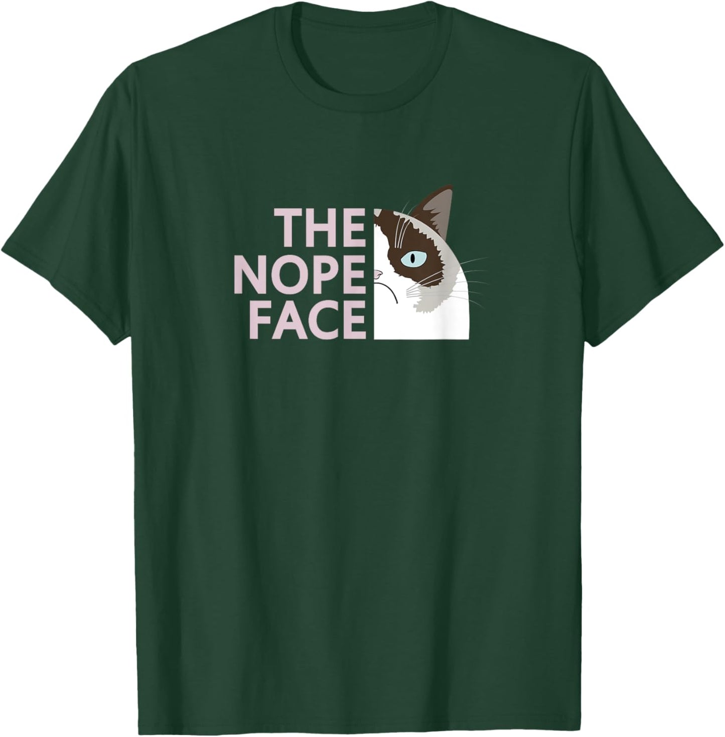 Funny Nope Cat Meme,Not Very Amused,Sarcasm Sarcastic Humor Men Women Girls Kids T-Shirt - T-Shirt | Forest