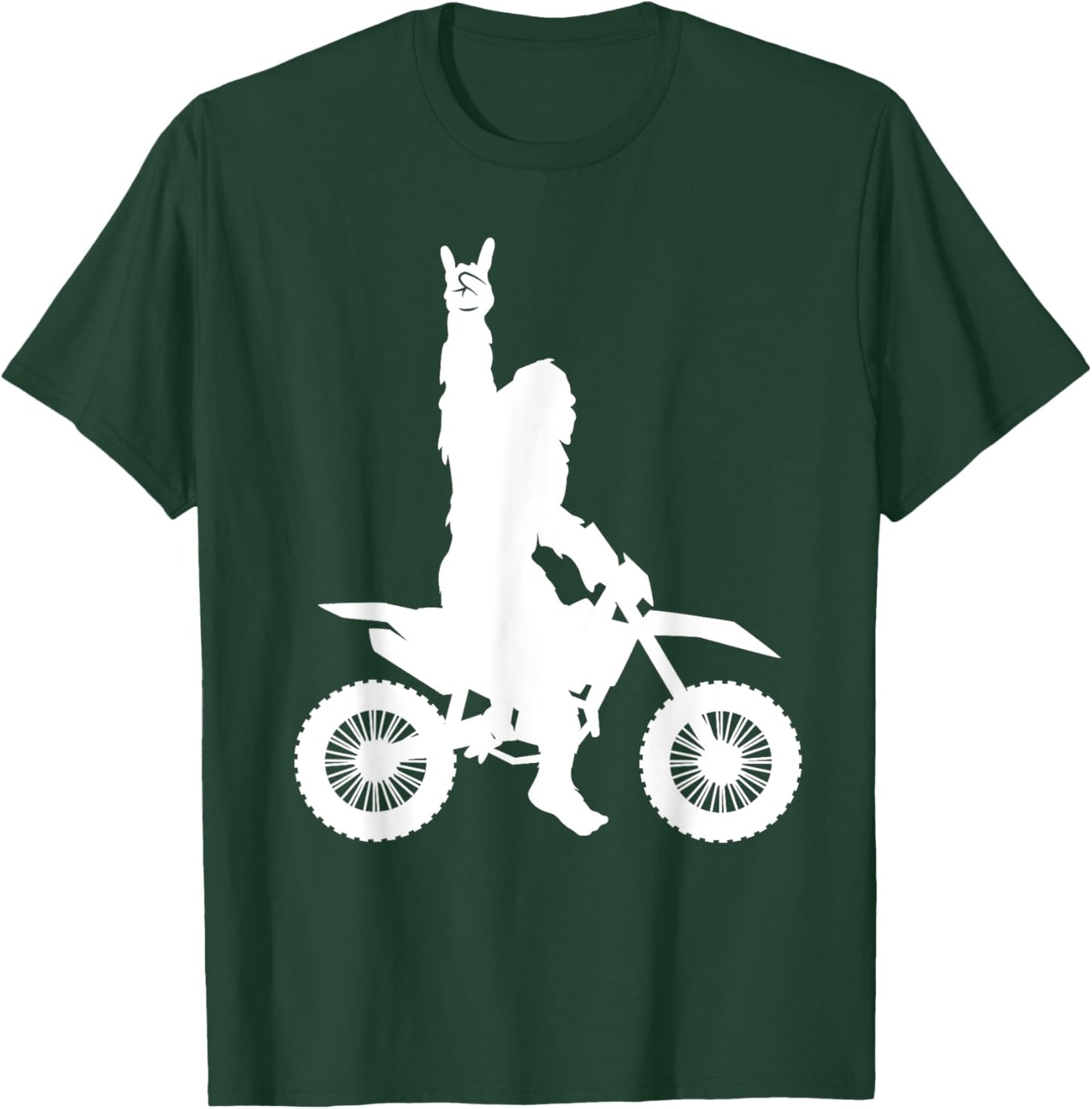 Bigfoot Dirt Bike Motocross Funny Sasquatch Enduro T-Shirt - T-Shirt | Forest