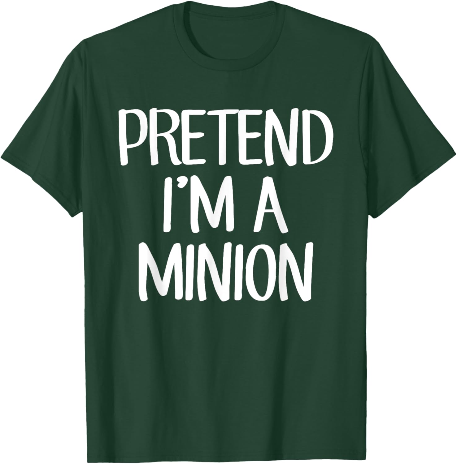 Pretend I'm A Minion Costume Family Lazy Easy Halloween T-Shirt - T-Shirt | Forest